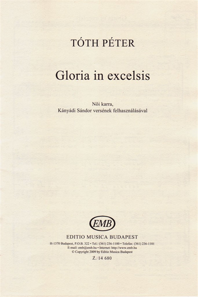 Gloria in excelsis